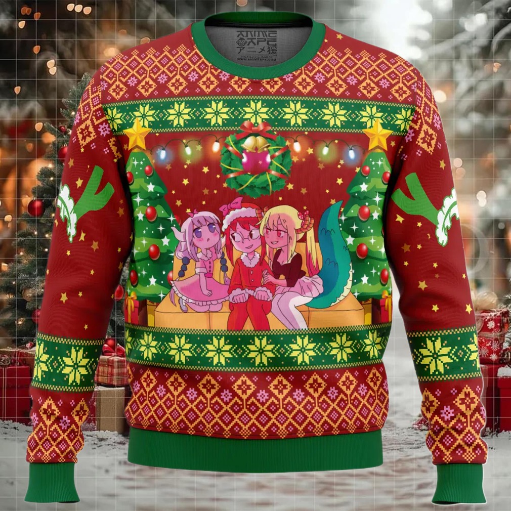 Christmas Family Miss Kobayashi's Dragon Maid Ugly Christmas Sweater