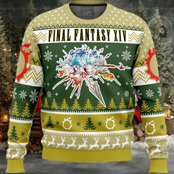 Christmas Fantasy Final Fantasy XIV Ugly Christmas Sweater