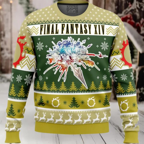 Christmas Fantasy Final Fantasy XIV Ugly Christmas Sweater