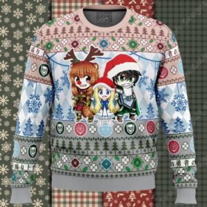 Christmas Filo, Naofumi And Raphtalia The Rising Of The Shield Hero Ugly Christmas Sweater