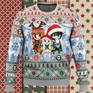 Christmas Filo, Naofumi And Raphtalia The Rising Of The Shield Hero Ugly Christmas Sweater
