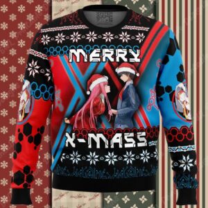 Christmas Hiro and Zero Two Darling In The FranXX Ugly Christmas Sweater