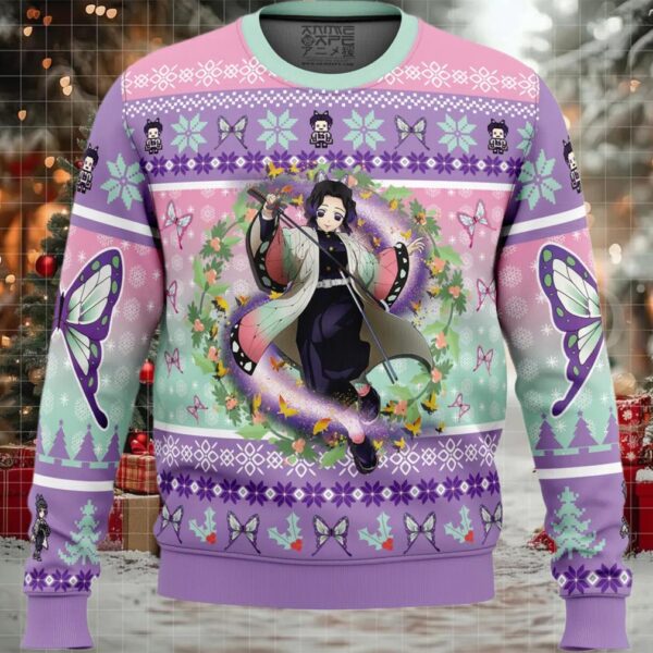 Christmas Kochou Shinobu Demon Slayer Ugly Christmas Sweater