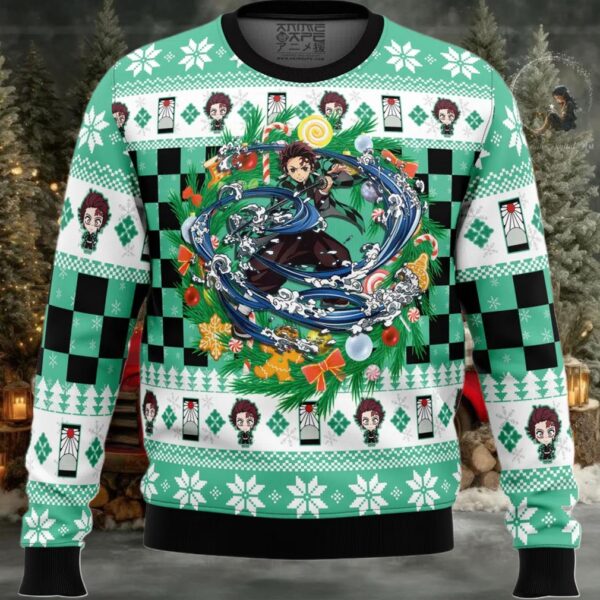 Christmas Tanjiro Kamado Demon Slayer Ugly Christmas Sweater
