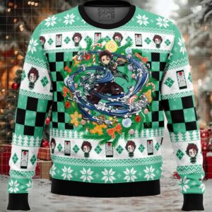 Christmas Tanjiro Kamado Demon Slayer Ugly Christmas Sweater