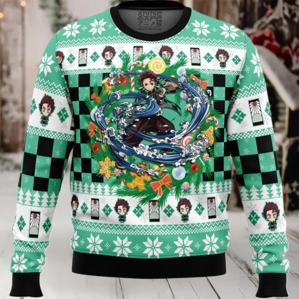 Christmas Tanjiro Kamado Demon Slayer Ugly Christmas Sweater
