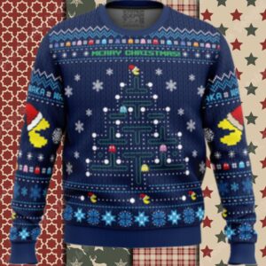 Christmas Tree Pac Man Christmas Sweater