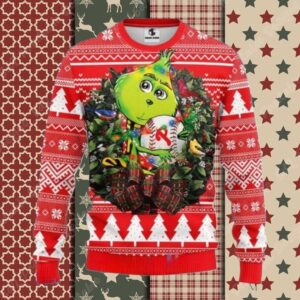 Christmas Wreath Grinch Philadelphia Phillies Ugly Sweater