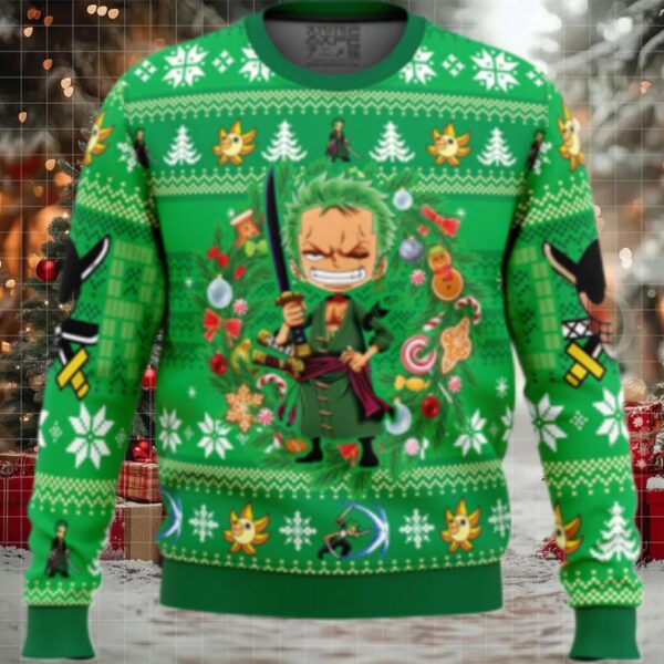 Christmas Zoro One Piece Ugly Christmas Sweater
