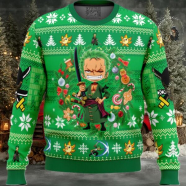 Christmas Zoro One Piece Ugly Christmas Sweater