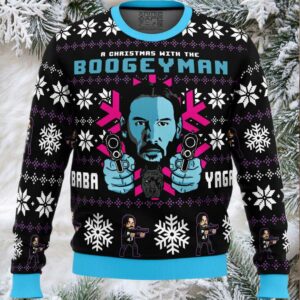 Christmas with the Boogeyman John Wick Ugly Christmas Sweater