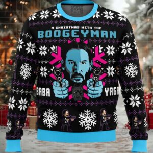 Christmas with the Boogeyman John Wick Ugly Christmas Sweater