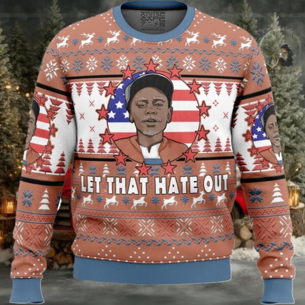 Clayton Bigsby Let That Hate Out Chappelle’s Show Ugly Christmas Sweater