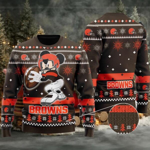 Cleveland Browns Mickey Mouse Ugly Sweater 187 L1Mth0208 Xm Moderntees