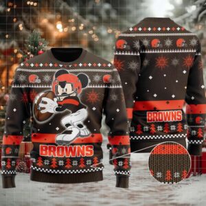 Cleveland Browns Mickey Mouse Ugly Sweater 187 L1Mth0208 Xm Moderntees