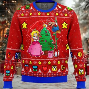 Come and See the Christmas Tree Mario Bros Ugly Christmas Sweater