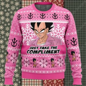 Compliment Vegeta Badman Dragon Ball Z Ugly Christmas Sweater