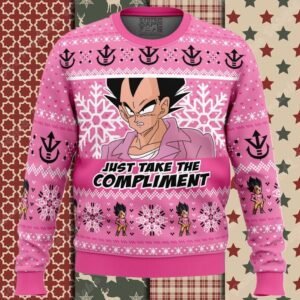Compliment Vegeta Badman Dragon Ball Z Ugly Christmas Sweater