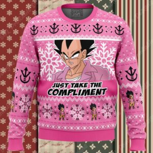 Compliment Vegeta Badman Dragon Ball Z Ugly Christmas Sweater