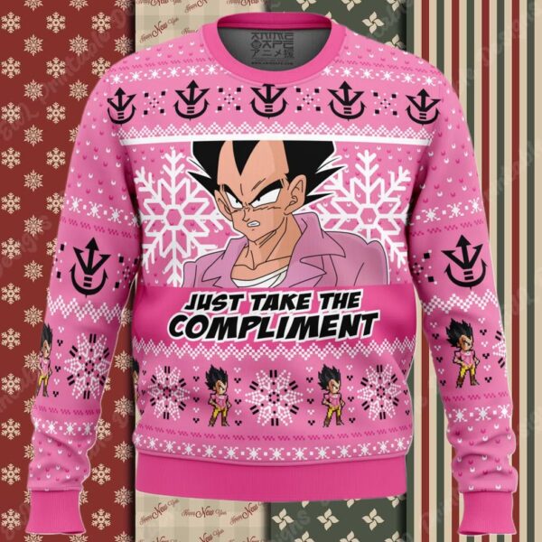 Compliment Vegeta Badman Dragon Ball Z Ugly Christmas Sweater