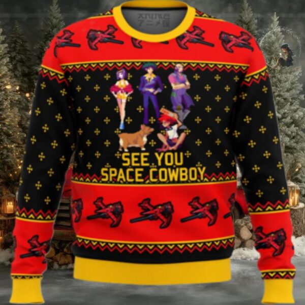 Cowboy Bebop See You Space Cowboy Ugly Christmas Sweater