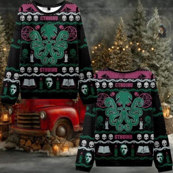 Cthulhu Cthulhu Ugly Sweater 2025 Christmas