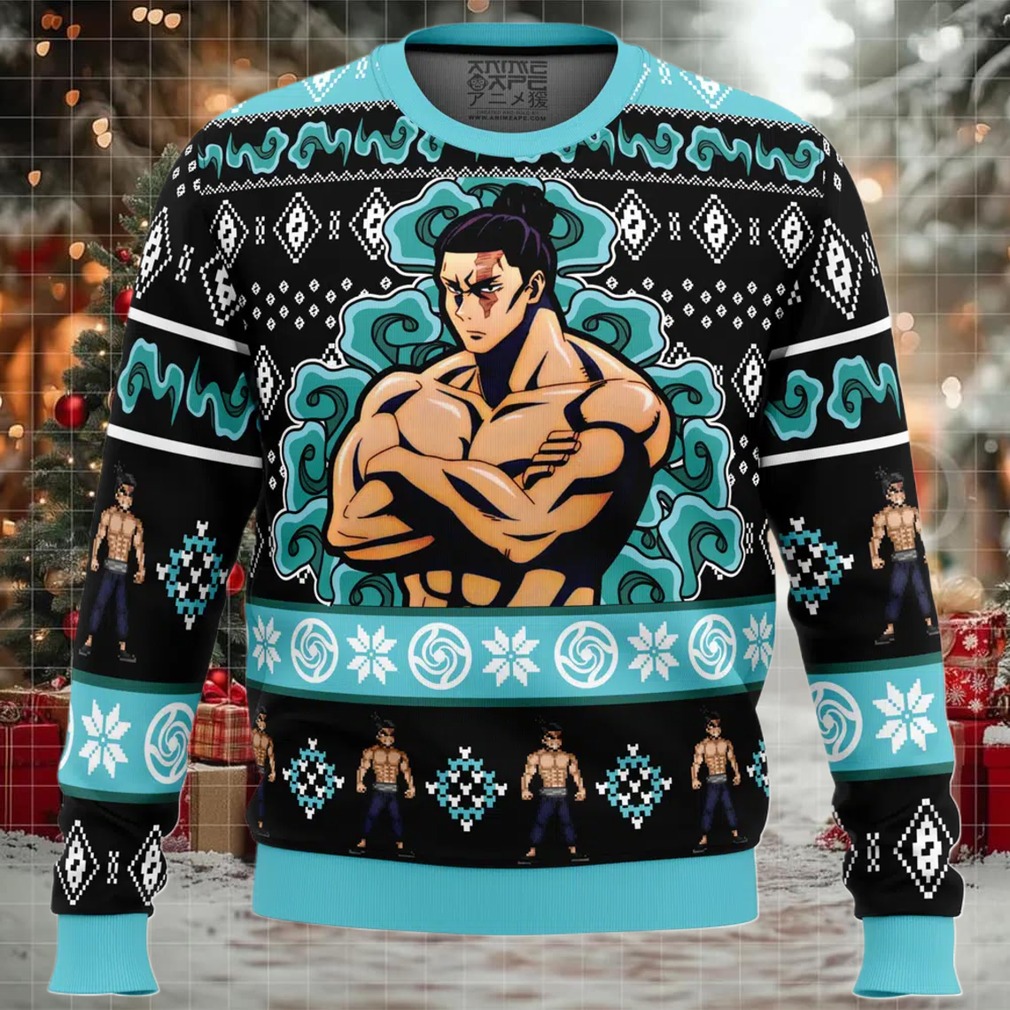 Cursed Energy Aoi Todo Jujutsu Kaisen Ugly Christmas Sweater Cursed Energy Aoi Todo Jujutsu Kaisen Ugly Christmas Sweater