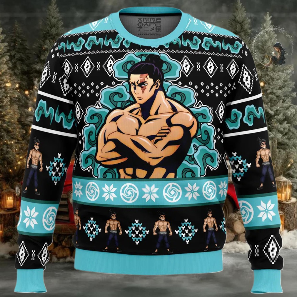 Cursed Energy Aoi Todo Jujutsu Kaisen Ugly Christmas Sweater Cursed Energy Aoi Todo Jujutsu Kaisen Ugly Christmas Sweater