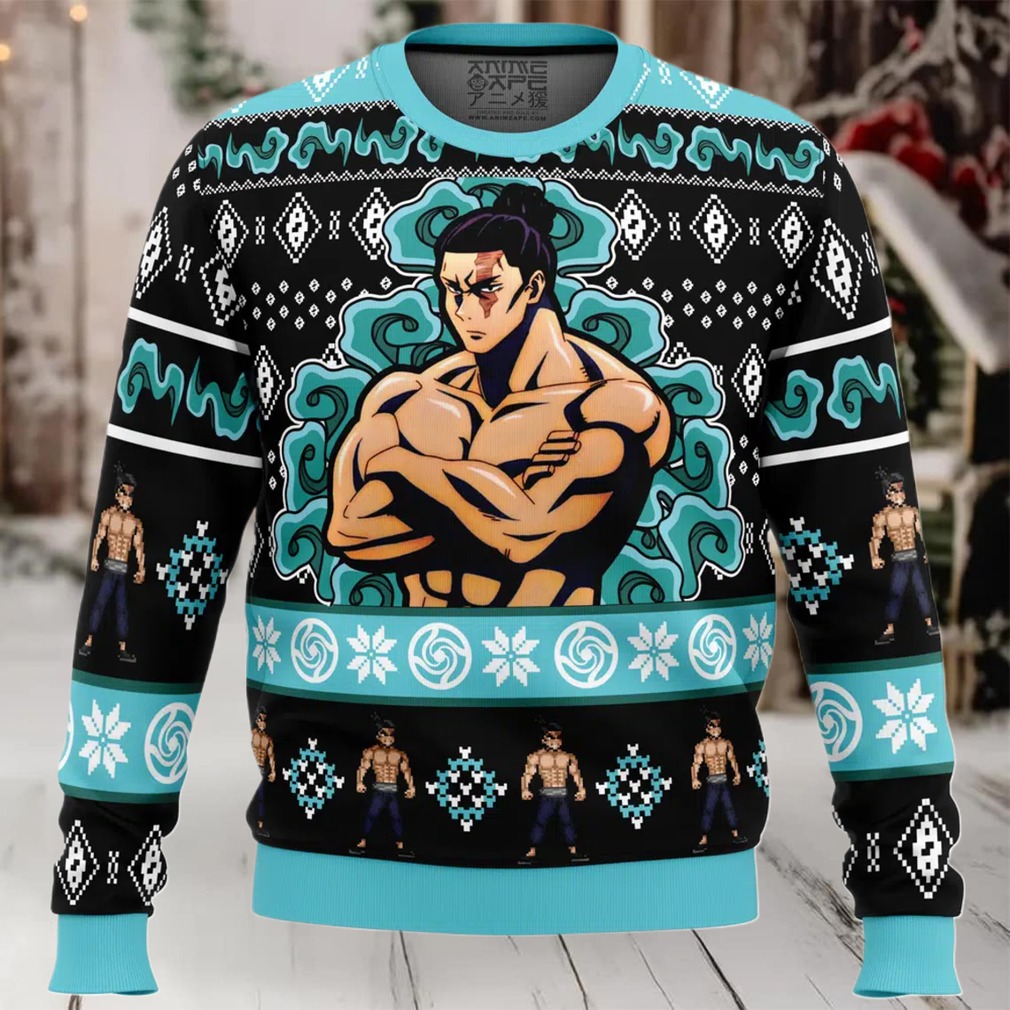 Cursed Energy Aoi Todo Jujutsu Kaisen Ugly Christmas Sweater Cursed Energy Aoi Todo Jujutsu Kaisen Ugly Christmas Sweater