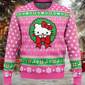 Cute Christmas Hello Kitty Ugly Christmas Sweater