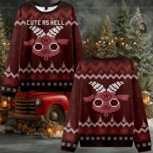 Cute as Hell Ugly Sweater 2025 Christmas