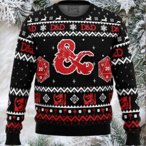 D&D Dungeons and Dragons Ugly Christmas Sweater