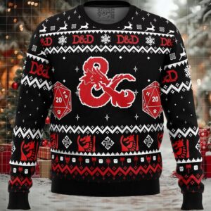 D&D Dungeons and Dragons Ugly Christmas Sweater