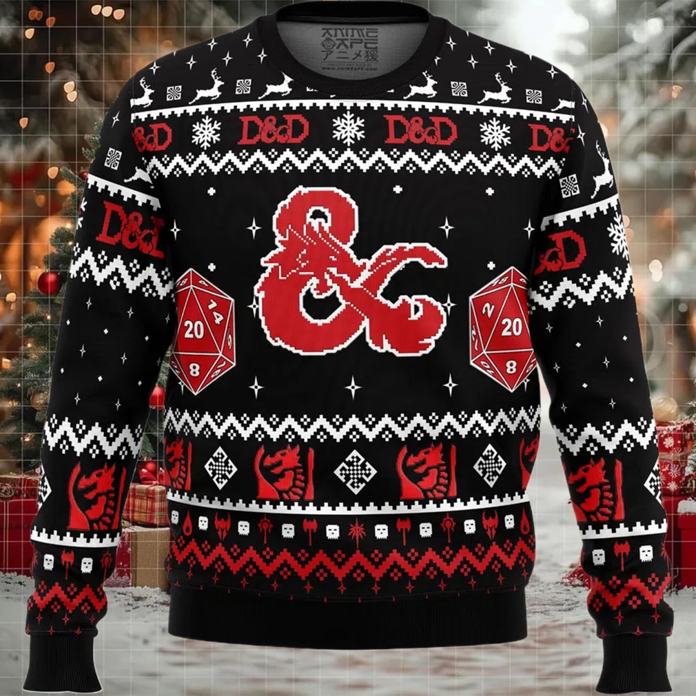 D&D Dungeons and Dragons Ugly Christmas Sweater