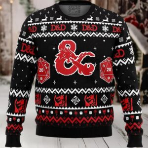 D&D Dungeons and Dragons Ugly Christmas Sweater