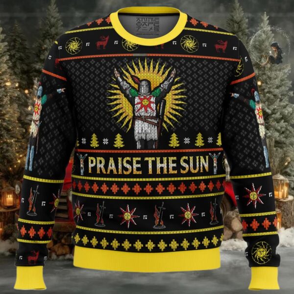 Dark Souls Praise the Sun Ugly Christmas Sweater