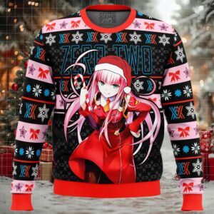 Darling in the Franxx Zero Two Ugly Christmas Sweater