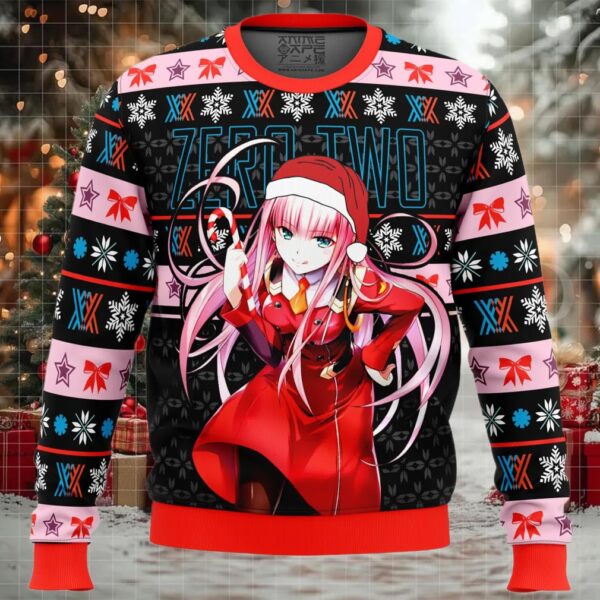 Darling in the Franxx Zero Two Ugly Christmas Sweater