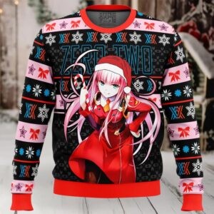 Darling in the Franxx Zero Two Ugly Christmas Sweater