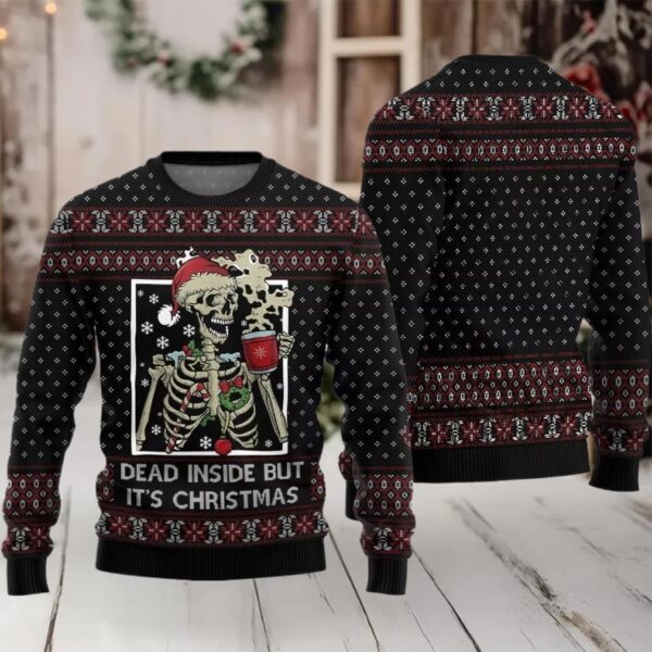 Dead Inside But It’s Christmas Ugly Sweater 2025 Christmas