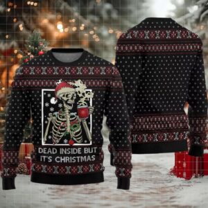 Dead Inside But It’s Christmas Ugly Sweater 2025 Christmas