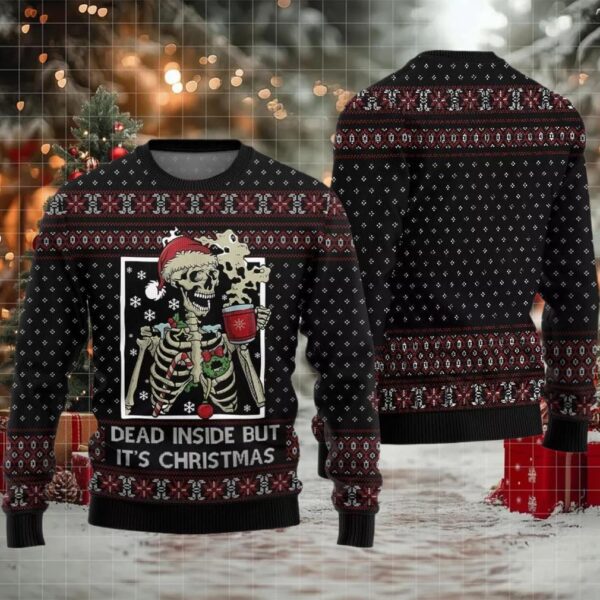 Dead Inside But It’s Christmas Ugly Sweater 2025 Christmas