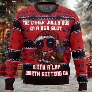 Deadpool Jolly Red Guy Ugly Christmas Sweater