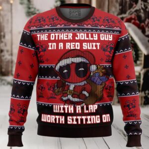 Deadpool Jolly Red Guy Ugly Christmas Sweater