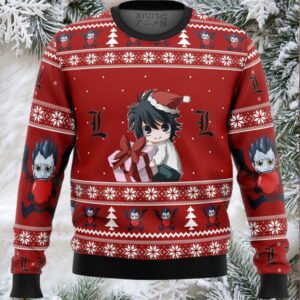 Death Note Chibi L Ugly Christmas Sweater