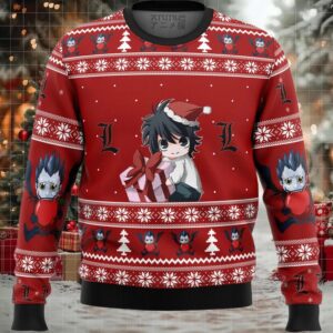 Death Note Chibi L Ugly Christmas Sweater