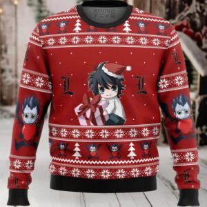 Death Note Chibi L Ugly Christmas Sweater