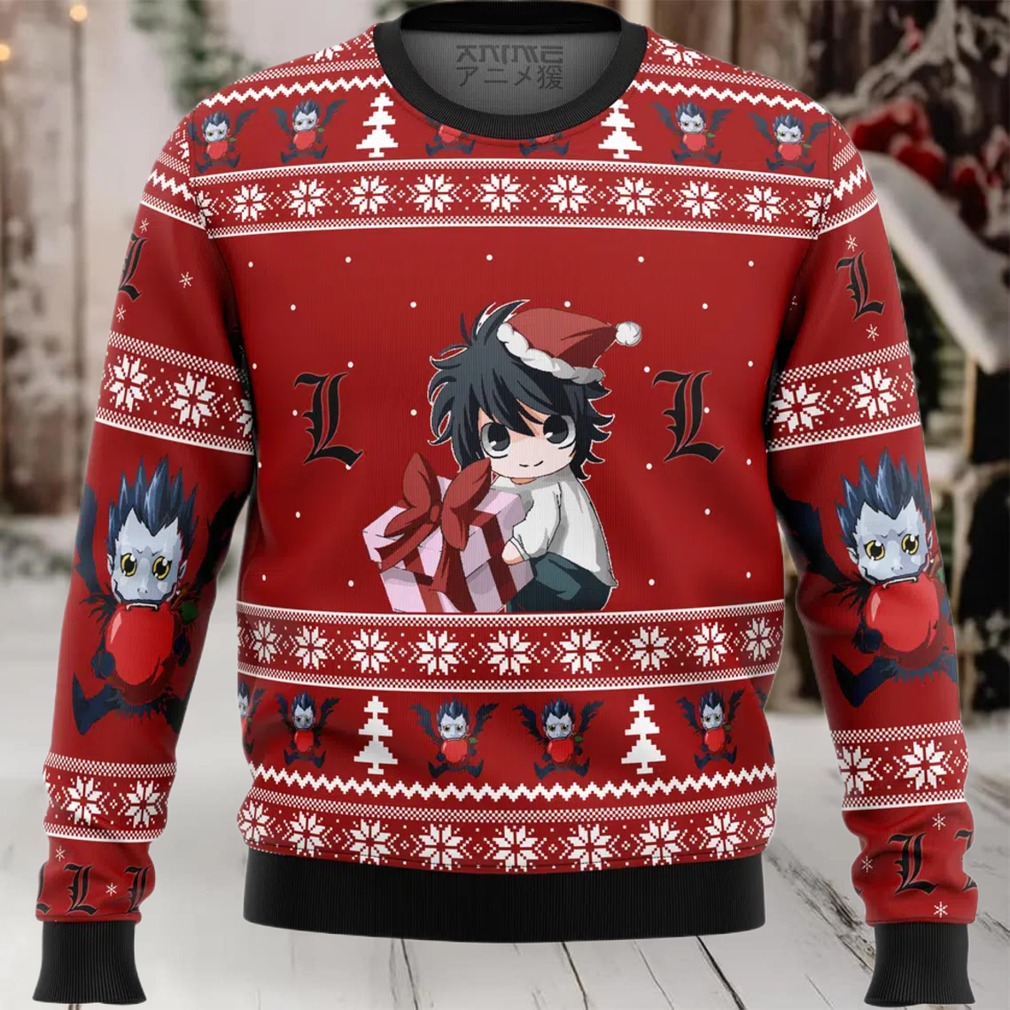 Death Note Chibi L Ugly Christmas Sweater Death Note Chibi L Ugly Christmas Sweater