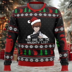 Death Note Naughty List Ugly Christmas Sweater