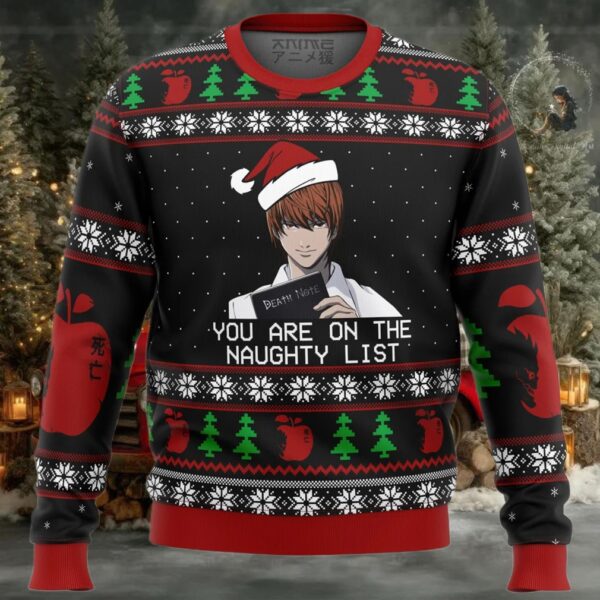 Death Note Naughty List Ugly Christmas Sweater